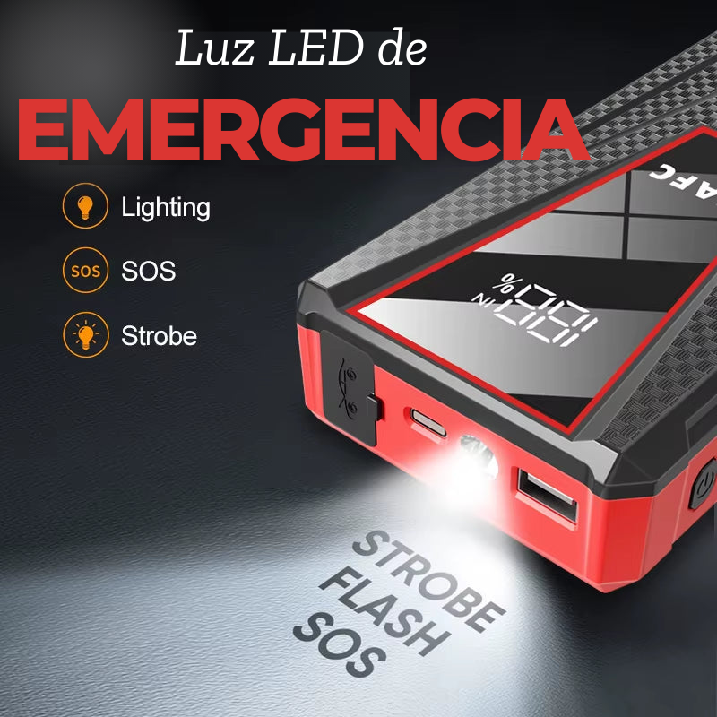 Arrancador de batería para coche de 2000A, para gasolina y diésel.